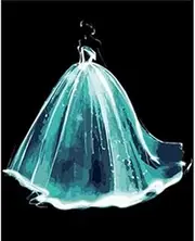 Paint by Numbers Painting by Numbers Paint by Number Crystal Wedding Dress Acrylic Unique Gift Pictures by Number Kits Home Decoration (No Frame) 40x50cm