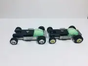 JOHNNY LIGHTNING Pull back chassis Pair LE GOLD & CHROME Wheels