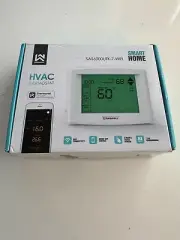 SASWELL SAS6000UTK-7 PROGRAMMABLE 7-DAY THERMOSTAT TOUCHSCREEN LARGE DISPLAY NIB