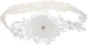 [MOBUTOFU] Elegant Bridal Leg Warmers Elastic Belt Ring Women Wedding Garters Flower Garters for Wedding Dress White