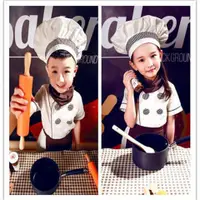在飛比找蝦皮購物優惠-兒童廚師服套裝幼兒園烘焙小廚師服裝幼兒廚師服角色扮演小小廚神