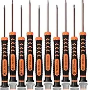 Torx Screwdriver Set of T2-T15, TECKMAN 10-Piece Magnetic Small Torx Security Screwdrivers with T2 T3 T4 T5 T6 T7 T8 T9 T10 T15 Star Screwdriver Tool Kit for Xbox,PS3,PS4,Knife,Computer & Other Device