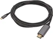 Conversion Cable DP Alt Mode 4K at 60Hz USB C to HD Multimedia Interface Cord Braided Nylon Plug and Play High Heat Dissipation (2m)
