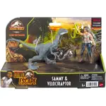 侏罗纪世界：CAMP CRETACEOUS MATTEL2022HUMAN AND DINO PACK动作人物SAMMY