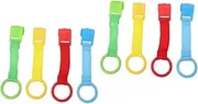 VICASKY 2sets Baby Toys Pull up Rings Toddler Walking Assistant Rings Nursery Portable for Boys and Girls Play Gym Activity Gym 4pcs*2