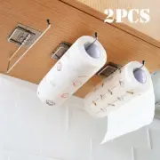 Paper Holder Toilet Roll Hanging Tissue Bathroom Black Wall Shelf Metal Towel