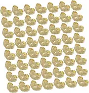 BESPORTBLE 200pcs Butterfly Earring Backs Gold Brass Secure Locking Stud Earring Stoppers Hypoallergenic for Daily Wear