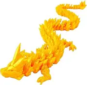 3D Printed Dragon, 11.8" Articulated 3D Dragon, Flexible Joints 3D Printed Dragon Set Toy Dragon Decoration for Home Offices Decor Executive Desk Toys