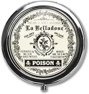 Poison Pill Box Case Pillbox Holder Trinket Stash Box Arsenic Vintage Style Medicine Vitamin Pill Organizer Case