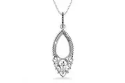 Solid 925 Sterling Silver Vintage Beaded Antique Pendant