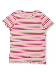 Toddler Girls Rib Top 4 WHITECAP GRAY (STRIPE)