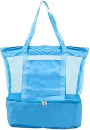 [SUMMER SPLASH] 2-in1 Beach Bag and Cooler with Large Thermal Compartment For Hot Or Cold Food and Drinks, Ideal for Beach, Pool, Day Trips/Outings, Picnics, 35 x 40cm x 13cm