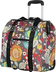 [Lily Bloom] Designer Under the Seat Tote Cabin Luggage Collection - 15 Inch Patterned Carry on Bag For Women - Lightweight Suitcase with 2 Rolling Wheels, Bliss, 15 X 8 X 15 inches, Carry on Under Seat
