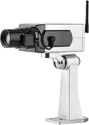 Dummy Camera, Fake Security Camera Auto Movement Dummy Camera Bullet Dummy Fake Surveillance Security Camera Fake Bullet Camera for Indoor & Outdoor