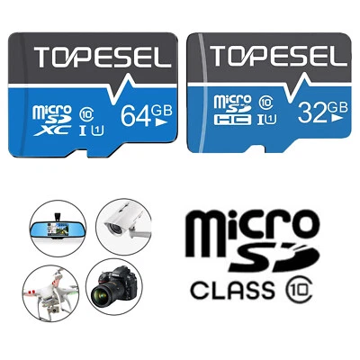 Micro SD Card- High-Speed Class10 TF Memory Card 32GB 64GB for Camera Lot pack