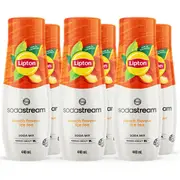 SodaStream Lipton Ice Tea Peach Syrup Mix 440ml Pack 6 BULK