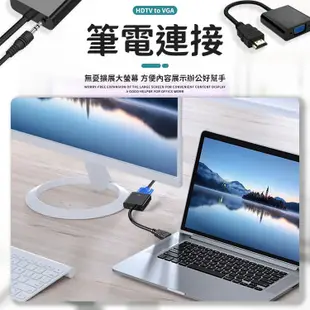 HDTV轉VGA 帶音源 轉換器 接HDMI來源裝置 轉換線 HDTV 轉 VGA HDMI轉VGA HDTV轉換頭