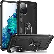 NALIA Ring Mobile Phone Case Compatible with Samsung Galaxy S20 FE Case, Scratch-Resistant Protective Case with 360° Finger Holder, Thin Silicone Interior and Hard Case, Case for Magnetic Car Holder