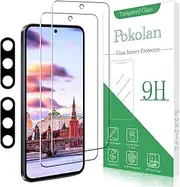 [Pokolan] 2+2 Pack Screen Protector for Samsung Galaxy A55 5G Tempered Glass, With Camera Lens Protector, 9H Hardness, No Bubbles, Anti-Scratch, Ultra Resistant