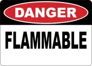 OSHA DANGER: FLAMMABLE 3| Laminated Vinyl Decal Sticker Label