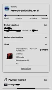 Brand new Nintendo Switch 2 Mario Kart World bundle *PREORDER CONFIRMED*
