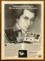 1985 The Portable Mozart Cassette Tape Vintage Print Ad/Poster Music Art Décor