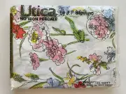 Utica JP Stevens TWIN Fitted Sheet Floral No Iron Percale 1976 VINTAGE USA