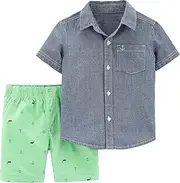 [Carter's] Baby Boys Nautical Button Down Shorts Set