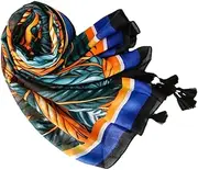 [GLSTOY] Scarf Leaf Pattern Printing Scarf for Women Elegant and Soft Polyester Shawl