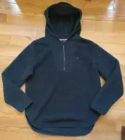 Tommy Hilfiger Sherpa Quarter Zip Pullover Jacket Women's Medium Navy $89