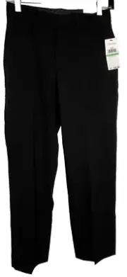 NWT Calvin Klein Pants Boy's Size 8 Slacks School Uniform Black Flat Front