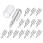 25Pcs Shelf Support Pegs, 6mm Spoon Shape Shelf Support Pins (Silver)