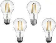Lamptobe 12V/24V E27 A60 Antique LED Filament Bulbs, 4W Low Voltage Vintage Edison Screw E27 ES AC/DC 12-36V A60 GLS Globe LED Lamp 50W Equivalent Warm White 2700K for RV Marine Motorhome (4-Pack)