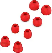 umvowuxa Replacement Ear Tips Silicone Earbuds for Powerbeats Pro Earphones, Soft and Comfortable, Waterproof and Sweatproof, Also Compatible with Beats Flex/BeatsX (4 Pairs/Red)