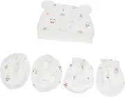 [FOMIYES] Hat and Scratch Gloves Cute Newborn Hat and Sock Kit for Boys and Adorable Winter Accessories for Cold Weather