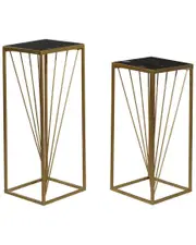 Peyton Lane Set of 2 Marble Contemporary Accent Table