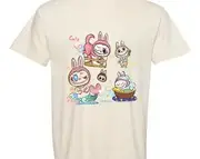 kid labubu monster pop mart comfort color tee T-Shirt
