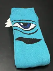 Nos Toy Machine SECT EYE CREW Skateboard Socks 1 PAIR BLUE Hook Ups