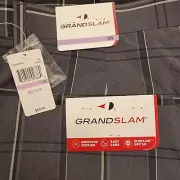 Grand Slam Golf Shorts Mens 38 UPF 50 Quck Dry Moisture Wicking Gray Plaid $60