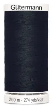 Gutermann 250P-10 Sew-All Thread 274yd-Black