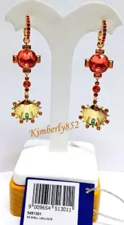 Swarovski Lucky Goddess Shell Pierced Earrings 2Looks GOS Color Crystal 5451301