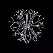 Alpine Corporation Large Christmas White Snowflake Ornament with LED Lights