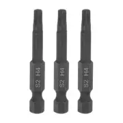 3Pcs 4mm Magnetic Impact Hex Head Wrench Drill Bit Metric S2 Steel 2" Long Black