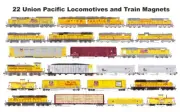 Union Pacific Locomotives & Trains 22 magnets by Andy Fletcher