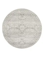[Rug Culture] Mirage Gwyneth Stunning Transitional Round Rug in Silver