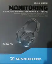 Sennheiser HD 200 Pro Dynamic Headphones Closed With Powerful Page Of Bass