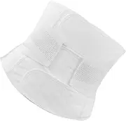 [Minkissy] Postnatal Belly Band Wrap for Waist Trimming Slimming Girdle for Moms Busy Professionals Comfortable Flexible Support White