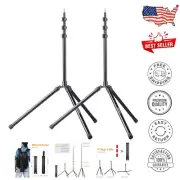 2-Pack 79" Light Stands - Portable Photography Tripod with Anti-Slip Flip-Locks