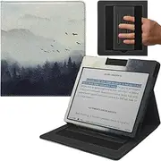 GOVTVA Double Stand Case for 7'' Onyx Boox Tablet Go Color 7 (Gen II/Gen I 2025/2024) /Boox Go 7 B/W/Boox Page Cover with Auto Sleep&Wake/Double Hand Strap/Magnetic Closure (Misty Forest)
