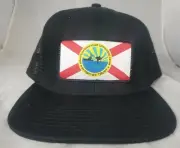 PELAGIC Florida Flag Deerfield Beach Snapback Mens Cap Hat Sz Adj Black $28